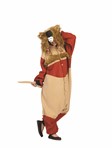 Harley the Hamster Adult Funsie: Tan/Rust hamster hooded union suit, one size fits all