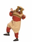 Harley the Hamster Adult Funsie: Tan/Rust hamster hooded union suit, one size fits all
