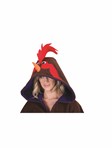Ren the Rooster Adult Unisex Funsie: Rust, Bkue & Red Hooded Ubion Suit, one size fits most adult