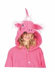 Diva the Pink Unicorn Adult Unisex Funise: Pink unicorn hooded union suit with tail, one size for most adult