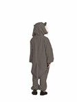 Gray Hamster Child Unisex Funsie: Gray/black hamster hooded union suit, 3 sizes availble