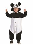 Parker the Panda Toddler Funsie: black white panda hooded union suit, Toddler size