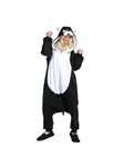 Cassidy the Cat Adult Funsie, Black/White One Size, Unisex