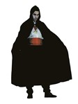 56" Hooded Cape - Black, Nylon